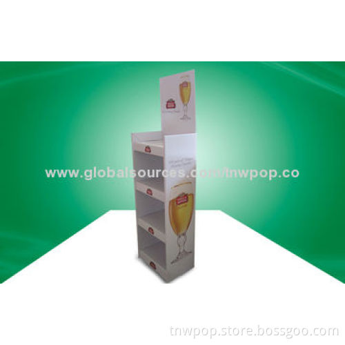 POP Cardboard Floor Display, Eco-friendly,Strong, Stable, Easy to Assembly,suitable for beverage